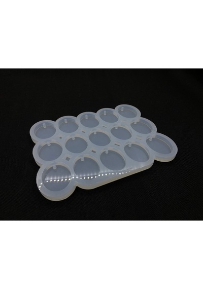 Epoksikalipmarketi 15'li Epoksi Silikon Elips Oval Kalıp 2,8 x 3,6 CM