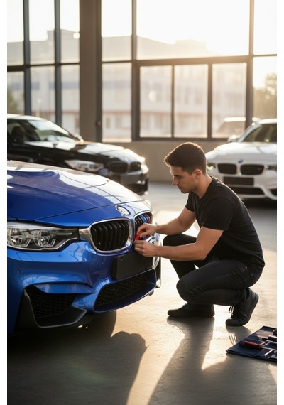 Bmw F30 3 Serisi Uyumlu M Stil 8 Tırnak Ön Panjur Şeridi 2013-2018 M Panjur İçindir, e Uymaz  -
