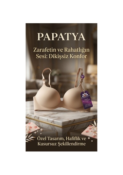 Papatya Lingerie Lazer Kesim Yarı Dolgulu Sütyen Bej - 829909139 Bej