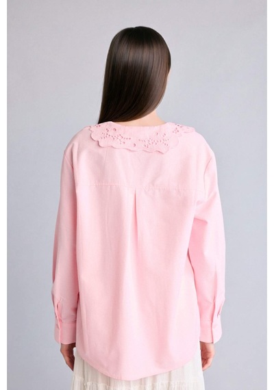 Defacto Regular Fıt Poplin Uzun Kollu Açık Pembe Tunik H6713ax26smpn105 Pembe-pn105