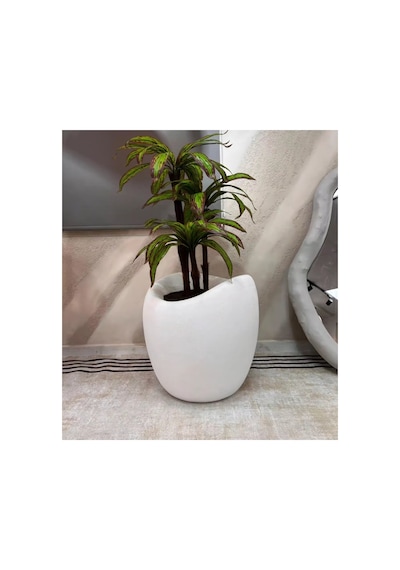 Mydecorza Bohem Home Fiberglas Bahçe Ve Ev Dekorasyonu Saksı Yumurta Modeli 45 Cm X 45 Cm