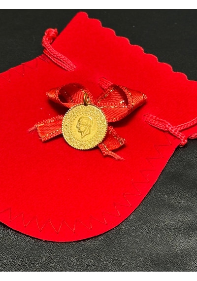 Vıctorıa Gold 1 Adet Çeyrek Altın Eski Tarihli Kulplu 22 Ayar