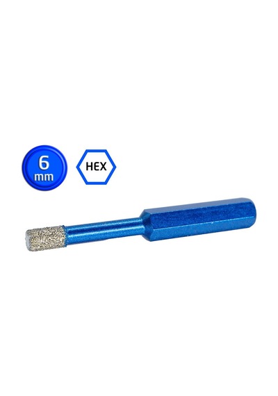 Master 530930 Altıgen Saplı Granit Mermer Delme Panç 6 Mm