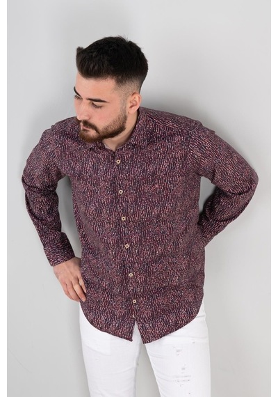 Slimfit Desenli Erkek Gömlek