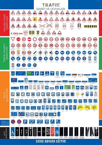Herkes İçin Trafik İşaretleri Yaz-sil Kitabı