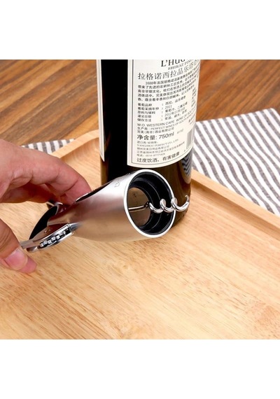 Mallart Premium Kanatlı Şarap Açacağı Tirbuşon, Siyah Metal Gövde, Ergonomik Tasarım Diğer