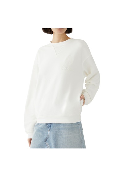 Frame Unisex Tonal Logo Crewneck - Krem Cream
