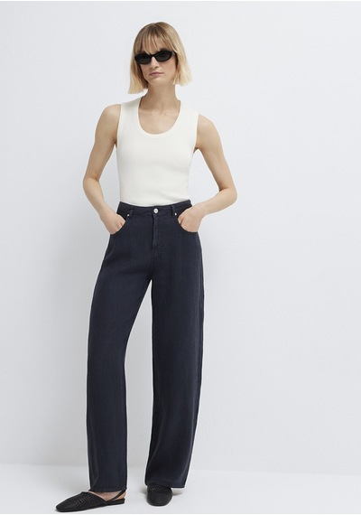 Mavi - Lacivert Keten Pantolon 1011267-86952