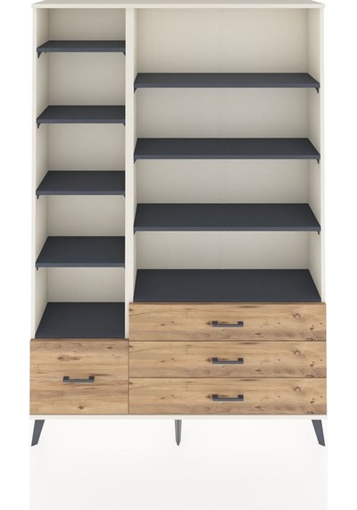 Arges Dolap 9 Raflı 4 Çekmeceli 132x30x195 Aytaşı-antrasit/çam Aytaşı Arges Dolap 9 Raflı 4 Çekmeceli 132x30x195 Aytaşı-antrasit/çam Aytaşı