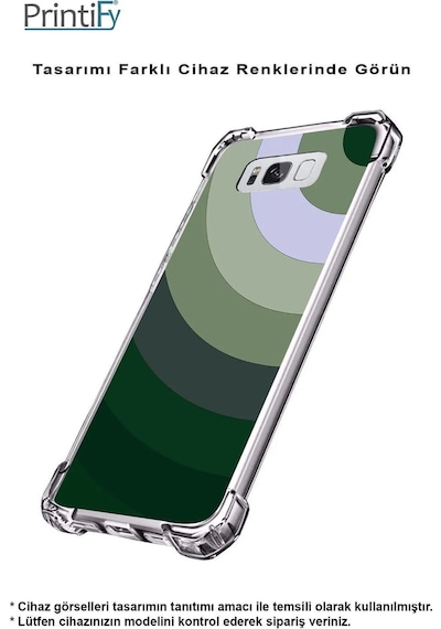 Huawei P20 Lite Uyumlu Köşe Korumalı Renk Cümbüşü C Tasarımlı Şeffaf Silikon Kılıf