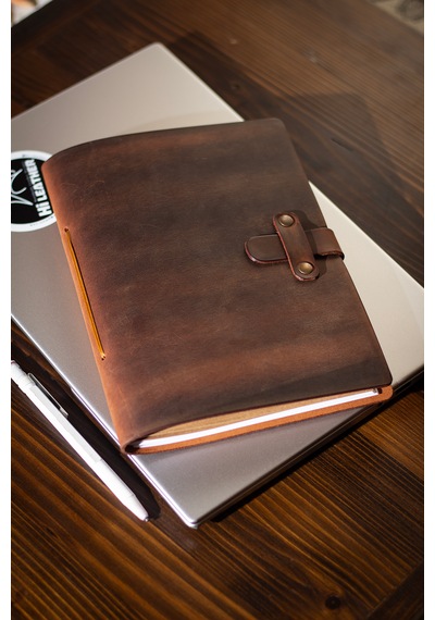 Kişiye İsme Özel Hakiki Deri A5 Defter / Ajanda