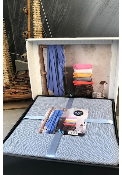 Gece Bambu Çift Kişilik Tek Pike Gri Gri
