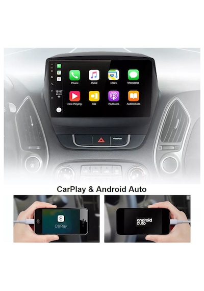 Cadence Hyundai İx35 2009-2015 Uyumlu Android Multimedya Navigasyon Sistemi 6gb Ram 128gb Hafıza Ön Ve Geri Görüş Kameralı 9"