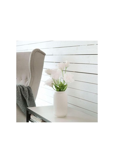 Stilren 22 Cm Vazo, Dekoratif Çiçeklik, Beyaz, Stoneware Çok Renkli