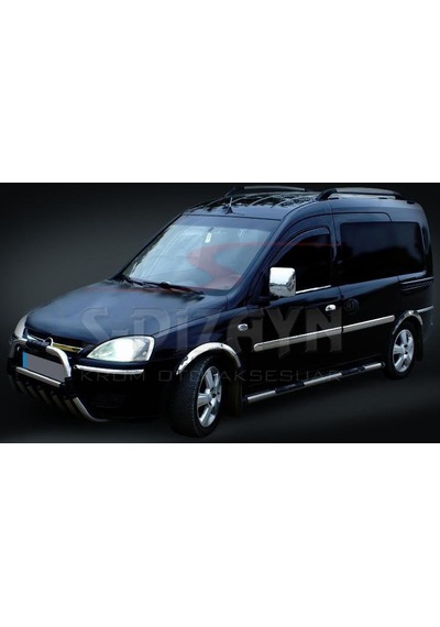 S-Dizayn  Opel Combo C Krom Yan Kapı Çıtası 4 Prç 2001-2011