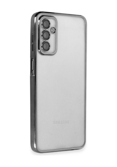 Samsung Uyumlu Galaxy M23 Kılıf Kamera Korumalı Lensli Silikon Siyah