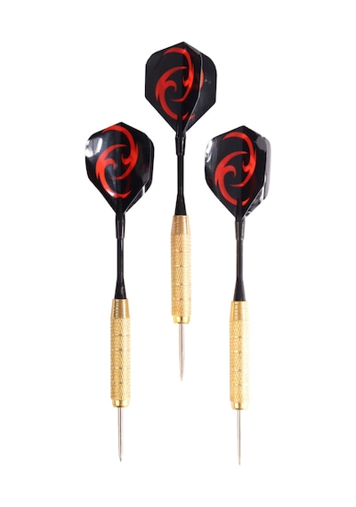 Delta 24 Gr. Dart Oku 3 Lü Set - Çelik Uç + Pirinç Gövde + Renkli Kanat - Dart Oku Seti