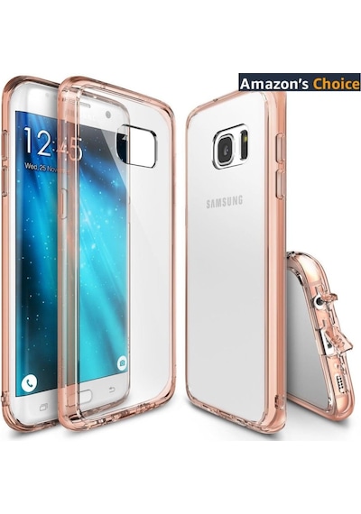 Ringke Fusion Galaxy S7 Edge İle Uyumlu Kılıf Rose Gold