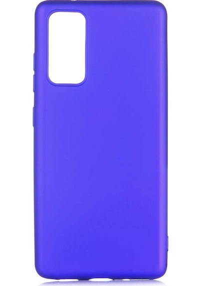 Kilifone - Samsung Uyumlu Galaxy S20 Fe - Kılıf Mat Renkli Esnek Premier Silikon Kapak - Saks Mavi