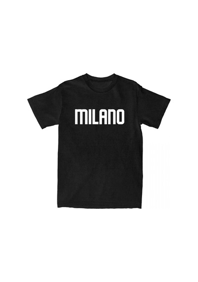 Startmore Beyaz Milano Şehir Baskı % Yaz -gömlek Yuvarlak Boyun Yumuşak L Siyah