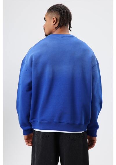 Vamos Yıkamalı Taş Detaylı Oversize Sweatshirt Saks