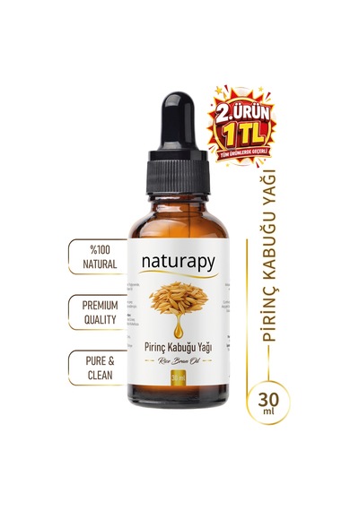 Pirinç Kabuğu Yağı Rice Bran Oil Soğuk Sıkım Sabit Yağ 30 Ml Damlalıklı Cam Şişe