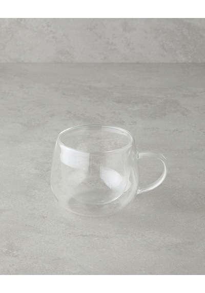 English Home Mistral Borosilikat Cam Double Wall Kupa 280 Ml Şeffaf Şeffaf
