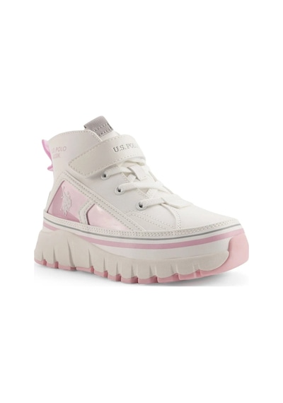 U.S. Polo Assn. Keltes 4pr Kız Çocuk Bilekli High Sneaker Beyaz/pembe Beyaz - Pembe U.S. Polo Assn. Keltes 4pr Kız Çocuk Bilekli High Sneaker Beyaz/pembe Beyaz - Pembe
