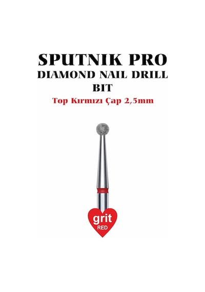 Elmas Top Freze Kırmızı Çap 2,5mm
