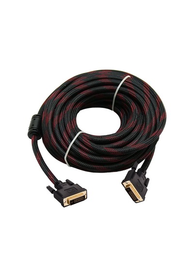 Dvı 24+1erkek Erkek Örgülü Kablo Dvi D 1080p Görüntü Kablosu 5m 5 Metre