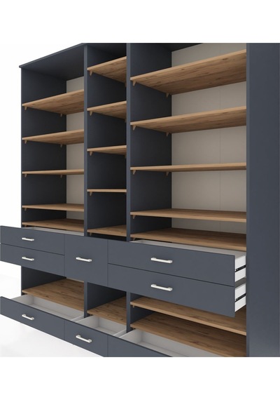 Kronos Dolap 19 Raflı 8 Çekmeceli 220x59x243 Antrasit-çam/antrasit Atlas Çam/antrasıt Kronos Dolap 19 Raflı 8 Çekmeceli 220x59x243 Antrasit-çam/antrasit Atlas Çam/antrasıt