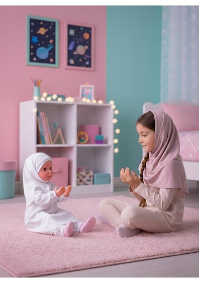 Elif Tesettürlü Bebek Pilli Sesli Dua Eden Ve İlahi Okuyan Eğitici Oyuncak Bebek 1