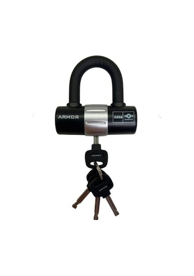 Armor 781 Mv Motosiklet Disk Kilidi U- Bar Kelepçeli Çelik Kilit 12x11 Cm Boy 16mm Çap