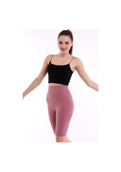 Self Clothing Kadın Gül Kurusu Yüksek Bel Fitilli Dayanıklı Örme Kumaş Toparlay (548212938)