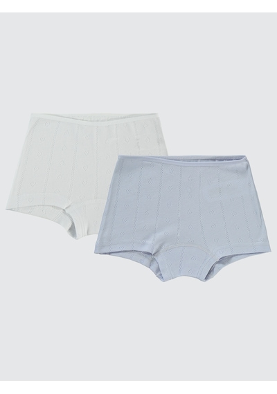 Civil Girls Kız Çocuk 2'li Boxer Set 2-10 Yaş Beyaz - Lila