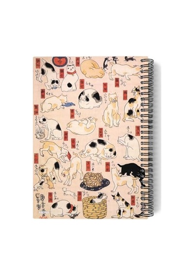 Sanat Temalı A5 Spiralli Defter, 100 Sayfa Çizgisiz Tasarım