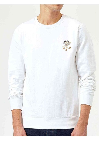 Pokemon Avengermon Meowth Nyarth Baskılı Beyaz Erkek Örme Sweat (534642468)