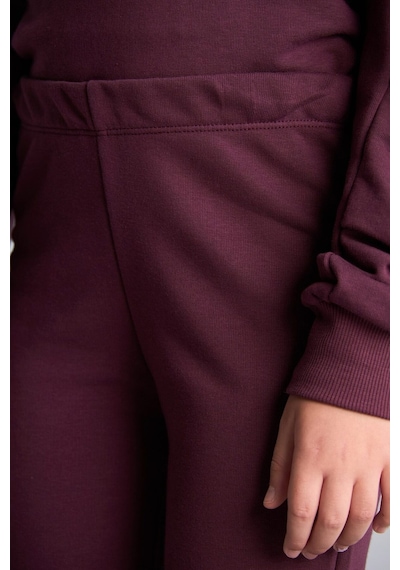 Defacto Bisiklet Yaka Sweatshirt Ve Nervürlü Pantolon 2li Takım Kız Çocuk I3868a826aupr217 Mor-pr217