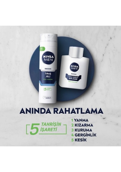 Men Hassas Tıraş Jeli 200ml, Hassas Ciltlere Özel Hızlı Koruma, , Alkolsüz Formül