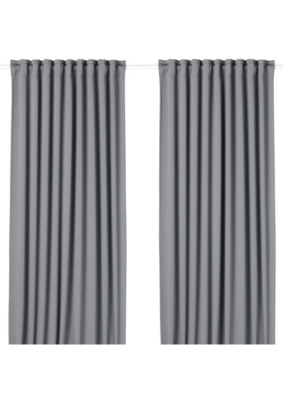 Karartma Perde/2 Kanat, Gri, 145x300 Cm Gri