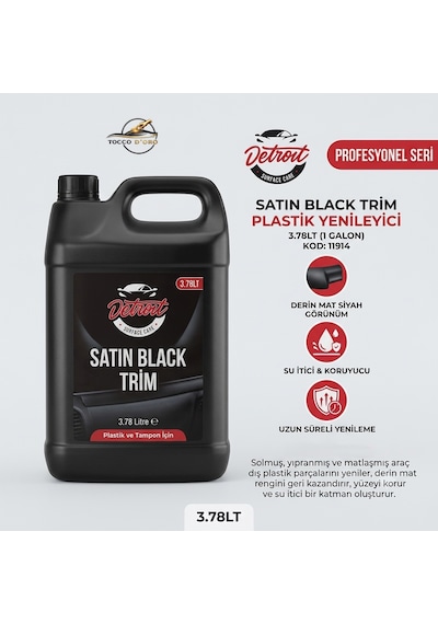Detroit Satın Black Trim Plastik Yenileyici 3.78lt 11914