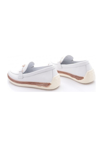 Dgn 190e Kadin Loafer Ayakkabi Beyaz