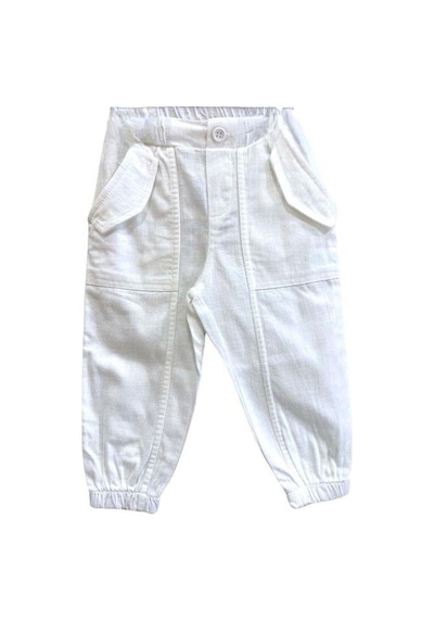 Nk Kids Erkek Bebek Pamuklu Yunus Pantolon-13969 Beyaz