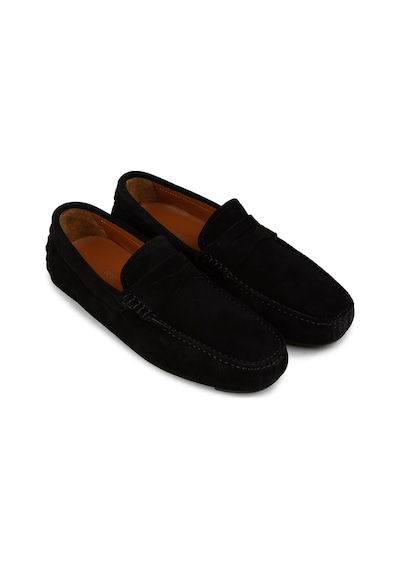 Deery Erkek Hakiki Süet Siyah Penny Loafer - E0920msyhc02