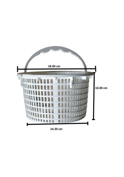 18 Cm Havuz Skimmer Sepeti Yüksek Dayanıklı Abs Plastik Havuz Temizlik Yedek Parçası Beyaz