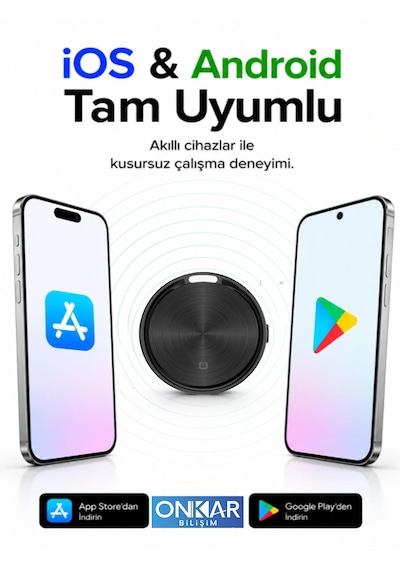 Okam Tag Apple iOS  & Android Uyumlu Airtag Akıllı Gps  Siyah 1