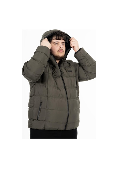 Maraton Sportswear Büyük Beden Erkek Kapşonlu Uzun Kol Basic Haki Mont 21391-haki Haki