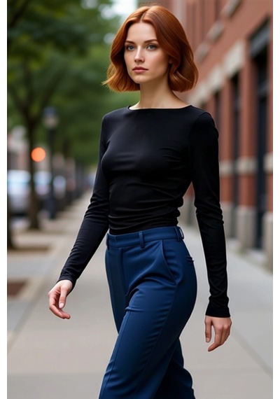 Ersefa Stil Kadın Fitted Vücuda Oturan Büzgü Drape Detaylı Esnek Bluz Cr siyah