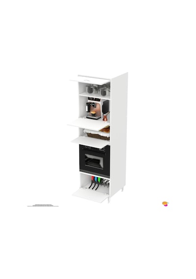 Modilayn Tile Ankastre Fırın Dolabı 60x217x56 Cm - 4 Kapaklı, Ekmeklikli Kiler Mutfak Dolabı Beyaz Modilayn Tile Ankastre Fırın Dolabı 60x217x56 Cm - 4 Kapaklı, Ekmeklikli Kiler Mutfak Dolabı Beyaz