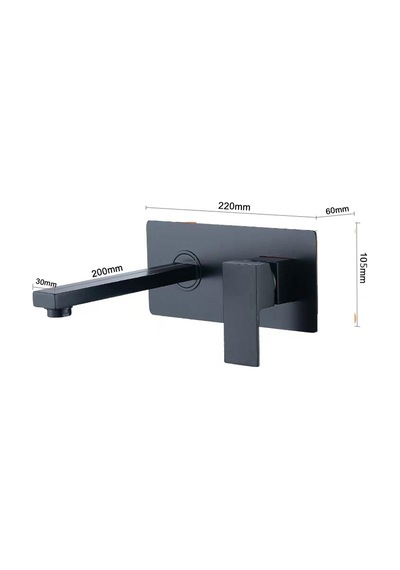 Banyo Lavabo Bataryası Ankastre Siyah